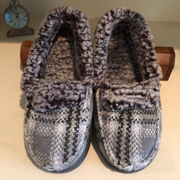 Women's Slippers Muk Luks Large Size 9-10 Gray - Picture 4 of 10